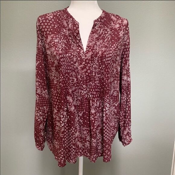Old Navy Shirred Front Floral Blouse, Size S - Picture 1 of 8
